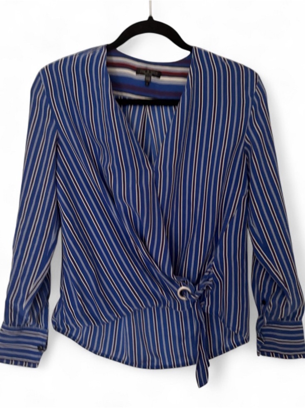 rag & bone New York Felix Striped Silk Surplice Blouse XXS
